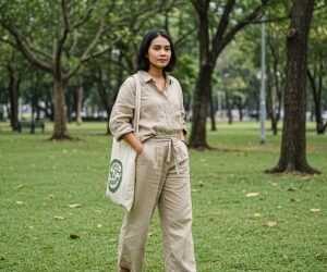 Inspirasi outfit gaya hidup berkelanjutan
