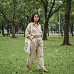 Inspirasi outfit gaya hidup berkelanjutan